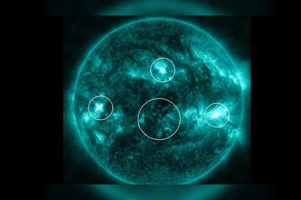 Rare Event: Sun Unleashes Quadruple Solar Flares Simultaneously, Potentially Leading to Stunning Auroras on Earth