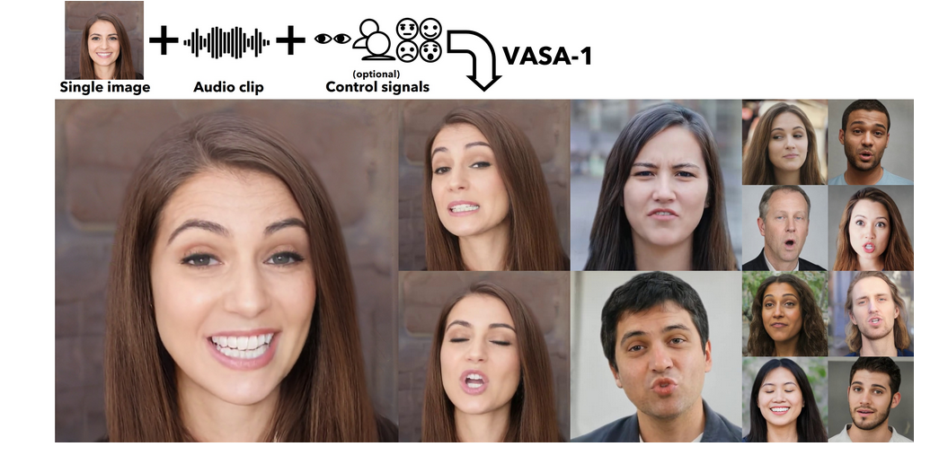 Microsoft Unveils Groundbreaking AI Model VASA-1 for Creating Talking and Singing Portrait Videos